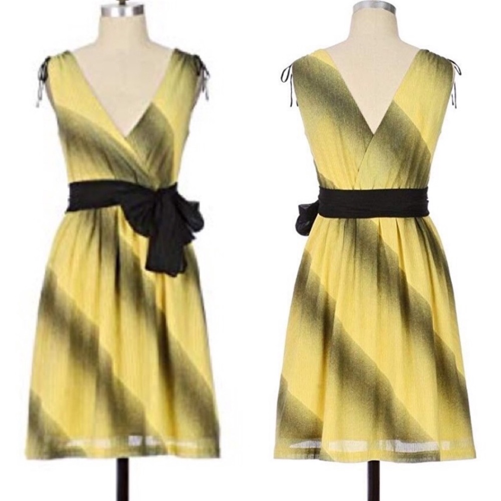 Maeve Shadowlight Yellow Dress